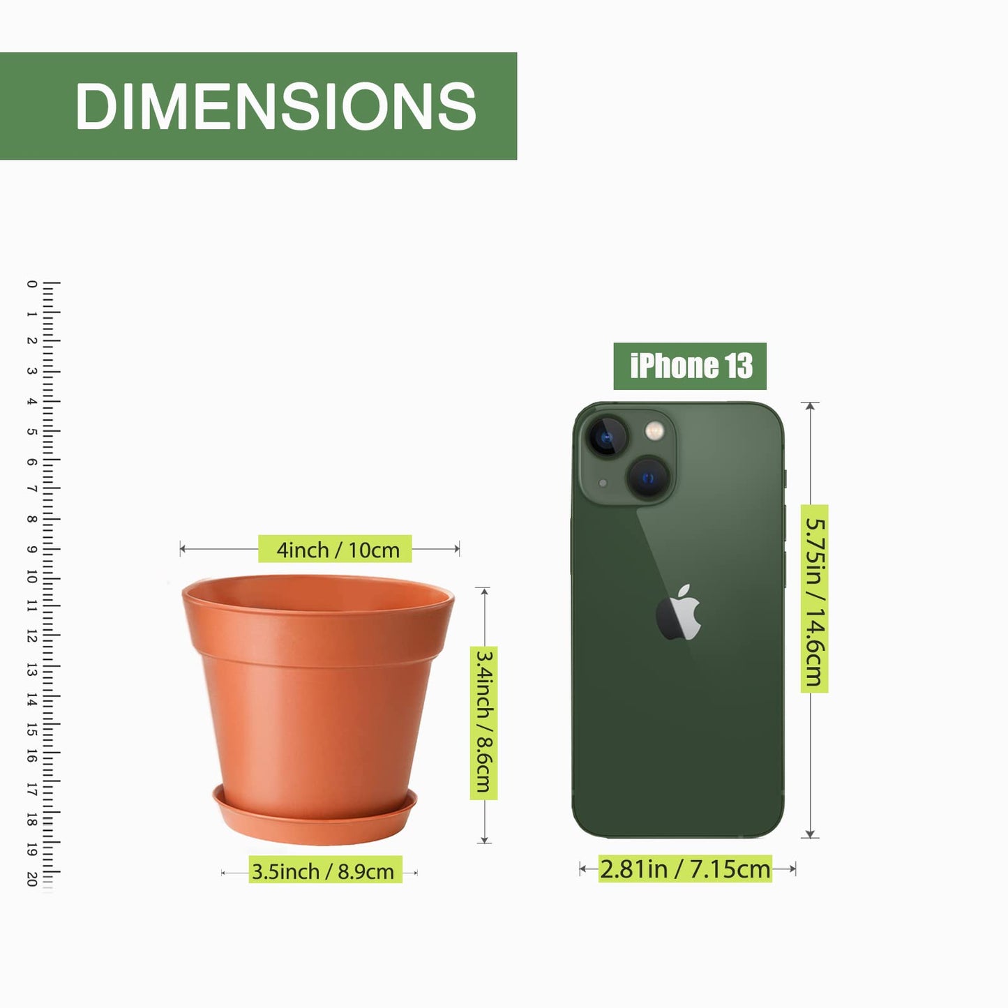 SwinDuck 4 inch Small Plant Pots, 28 Pack Plastic Planters with Drainage Holes and Saucers for Flowers Plants, Succulents, Seed Starting Pots, Terracotta