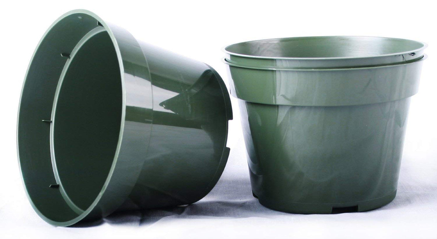Seed Kingdom 30 New 4 Inch Plastic Nursery Pots - Azalea Style ~ Pots are 4 Inch Round at The Top and 2.8 Inch Deep. Color: Green