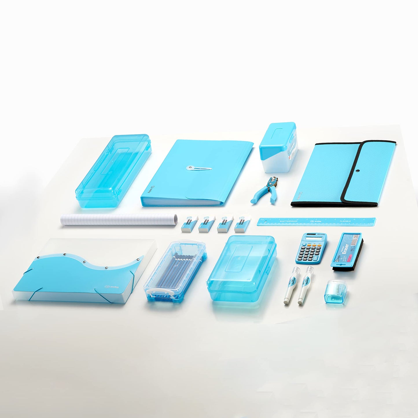 Enday 3 Ring Binder 1.5 Inch, Blue Heavy Duty Three Ring Binder, 325 Sheets Capacity - 1.5 Inch Binder for Home School and Office