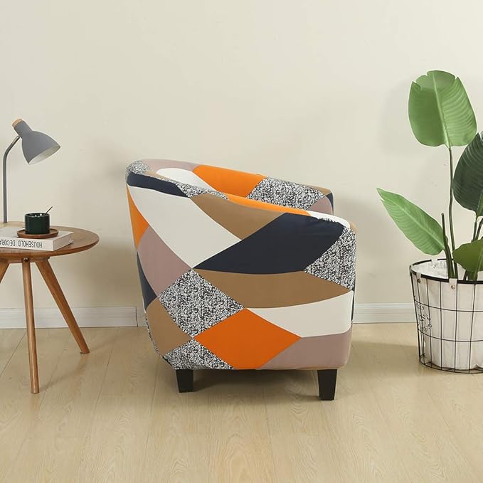 SearchI Club Chair Slipcover Stretch Barrel Chair Covers Printed Tub Chair