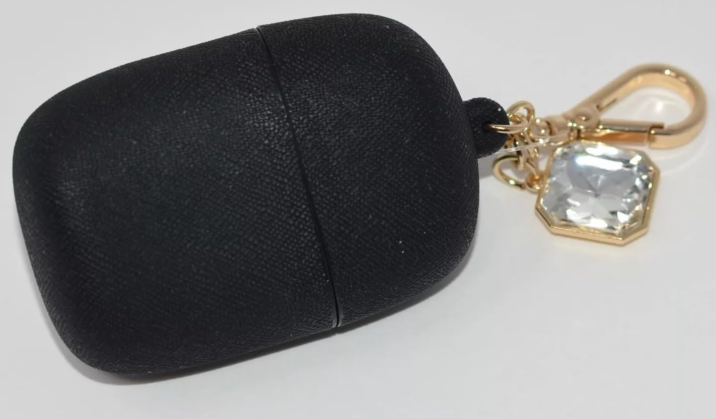 Bath and Body Works Black With Faux Diamond Crystal Gemstone Twist-Off Charm Pocketbac Pocketbac Hand Sanitzer Holder