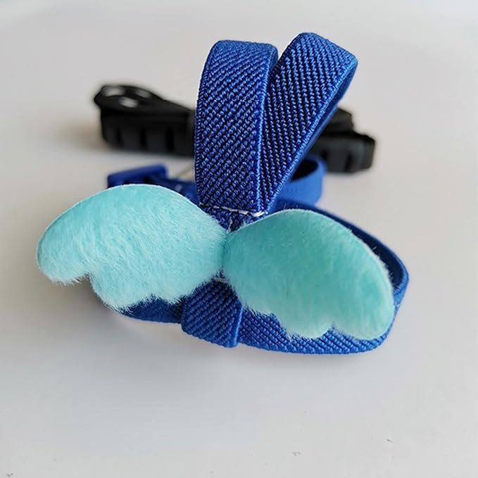 Pet Parrot Bird Harness Leash Adjustable Bird Flying Harness Traction Rope with Cute for Parrots Budgerigar Lovebird Cockatiel Mynah Outdoor Training Toy (Mynah,Blue)