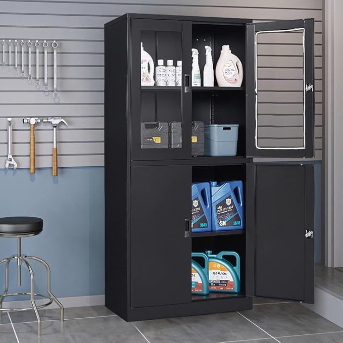 Black Metal Storage Cabinet