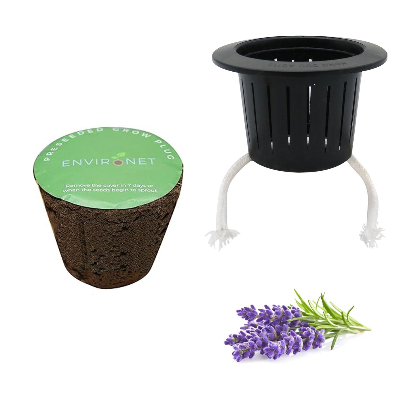 Environet 3 Inches Preseeded Herb Seeds Starter Plug, Mason Jar Pods Replacement (Lavender)