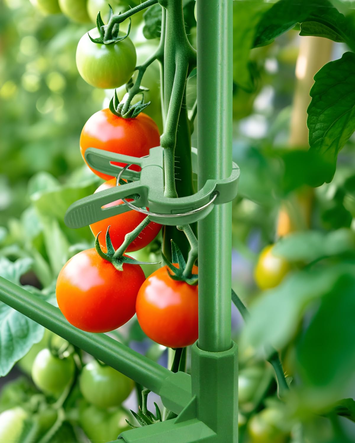 MYMULIKE 3 Pack Tomato Cages for Garden - Heavy Duty Square Tomato Plant Support Stakes, Height-Adjustable Tomato Trellis, Tomato Plant Cage for Raised Beds/Pots (Holds 50 Lbs)