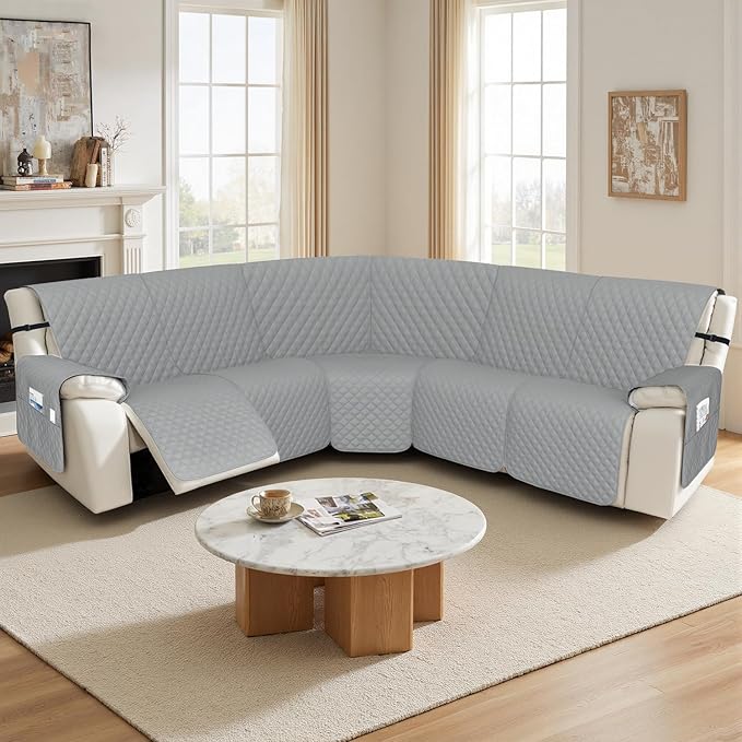Arfntevss Recliner Sectional Couch Covers 1OO% Waterproof L Shape Sofa Cover