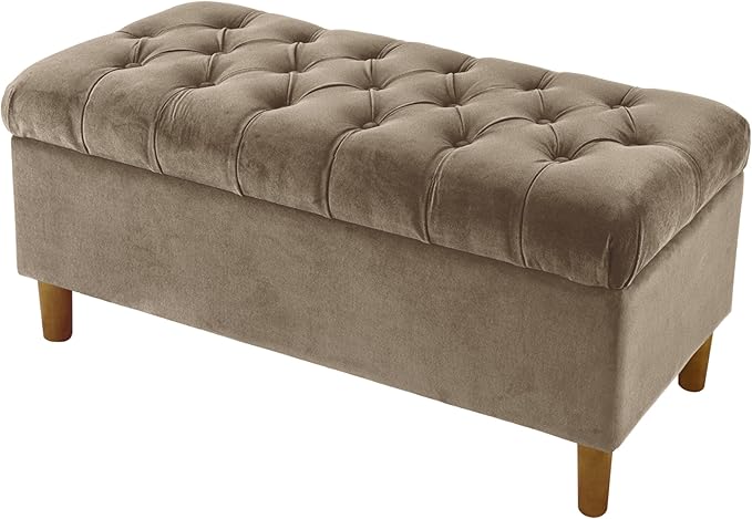 Homepop Home Decor | Tufted Ainsley Button Storage Ottoman Bench