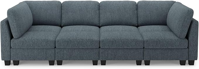 Belffin 111" Cloud Sectional Sleeper Sofa