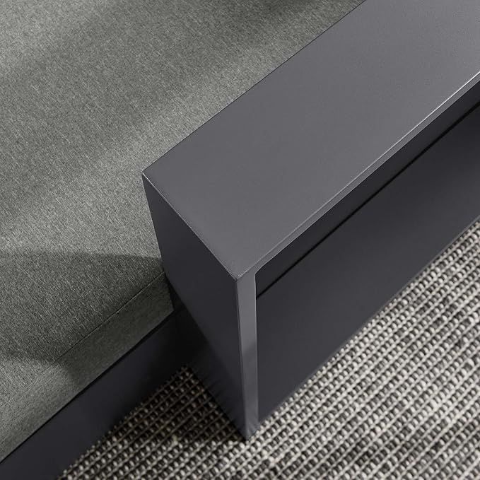 Modway Tahoe Powder-Coated Aluminum Outdoor Chaise Lounge in Gray Charcoal