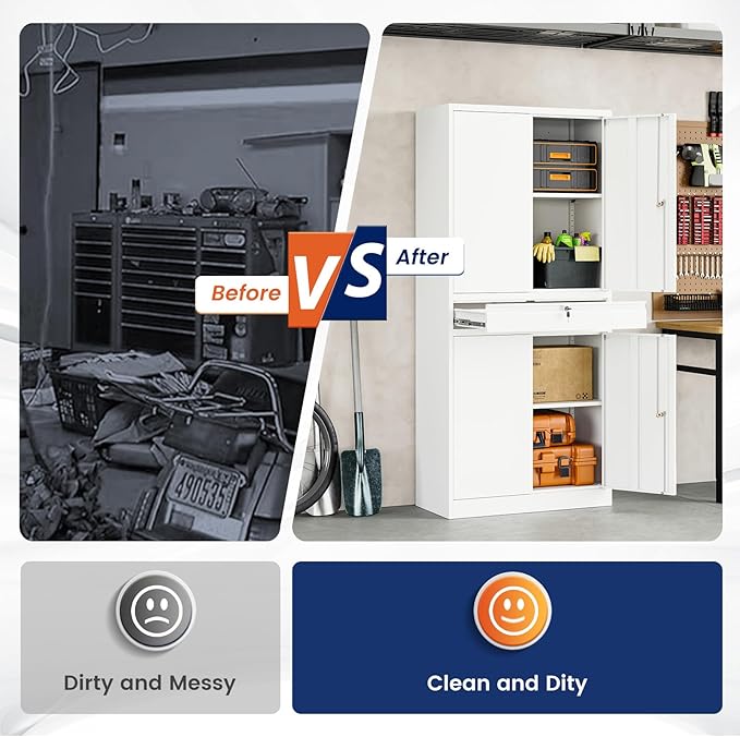 Yizosh Metal Garage Storage Cabinet