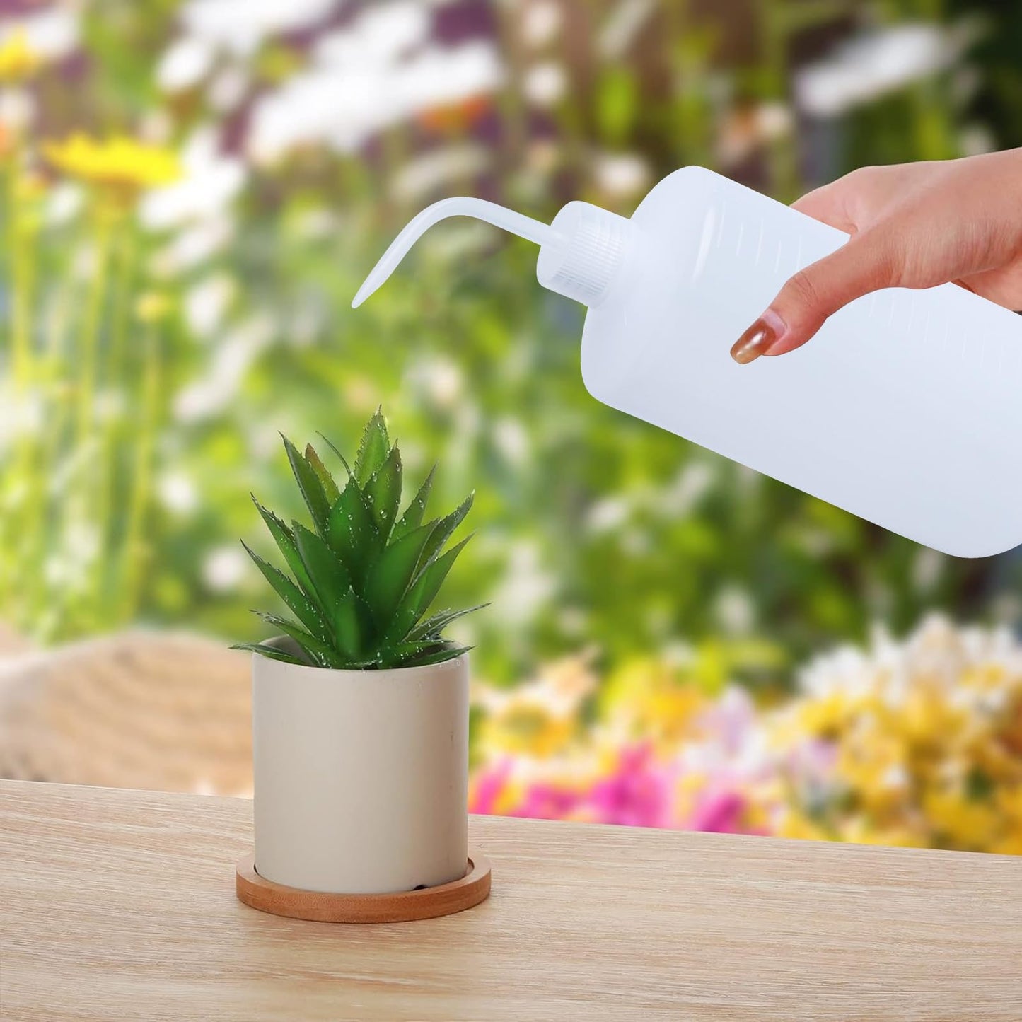 ZYHW 2Pcs 1000ml Lab Bent Tip Plastic Liquid Water Oil Storage Squeeze Bottle