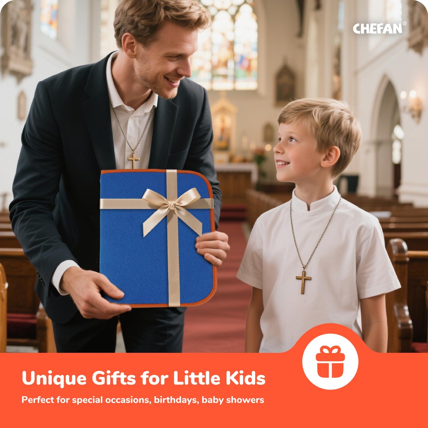 CHEFAN 4 Pack Felt Board Bible Stories Set, Flannel Board Stories Elijah and The Widow|Samson and Delilah|Joshua and The Battle of Jericho|Tower of Babel, Precut Flannel Graph Bible Toys for Kids…