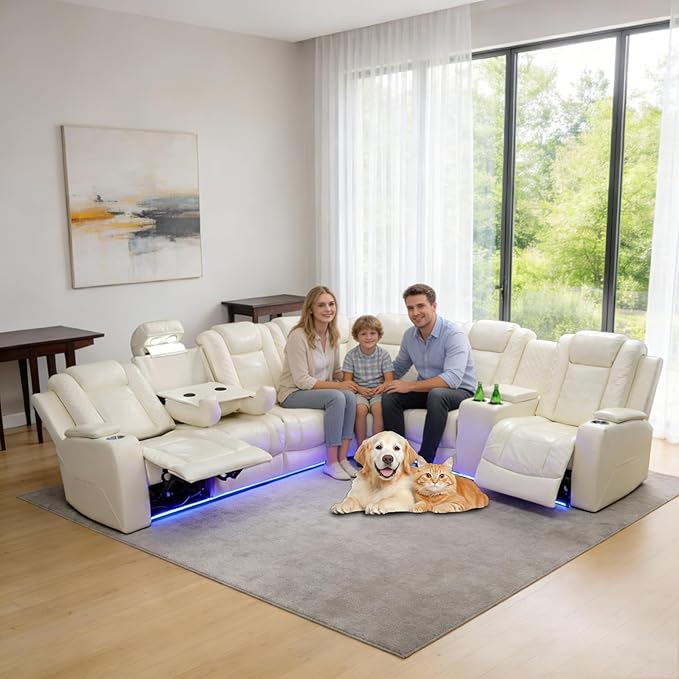 Electric Power Recliner Sectional