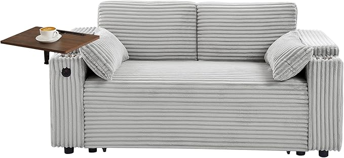 Auvsoce 65" 3-in-1 Pull-Out Convertible Sofa Bed