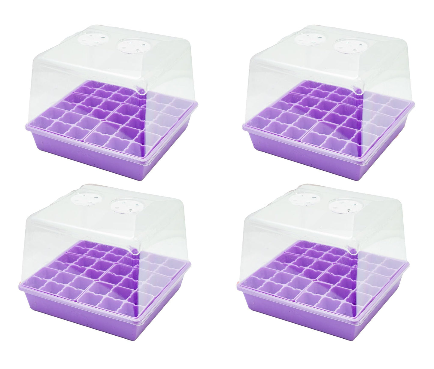 Bootstrap Farmer Countertop Seed Starter Kit in Purple, Reusable 1010 Tray Bundle with Inserts and Humidity Dome