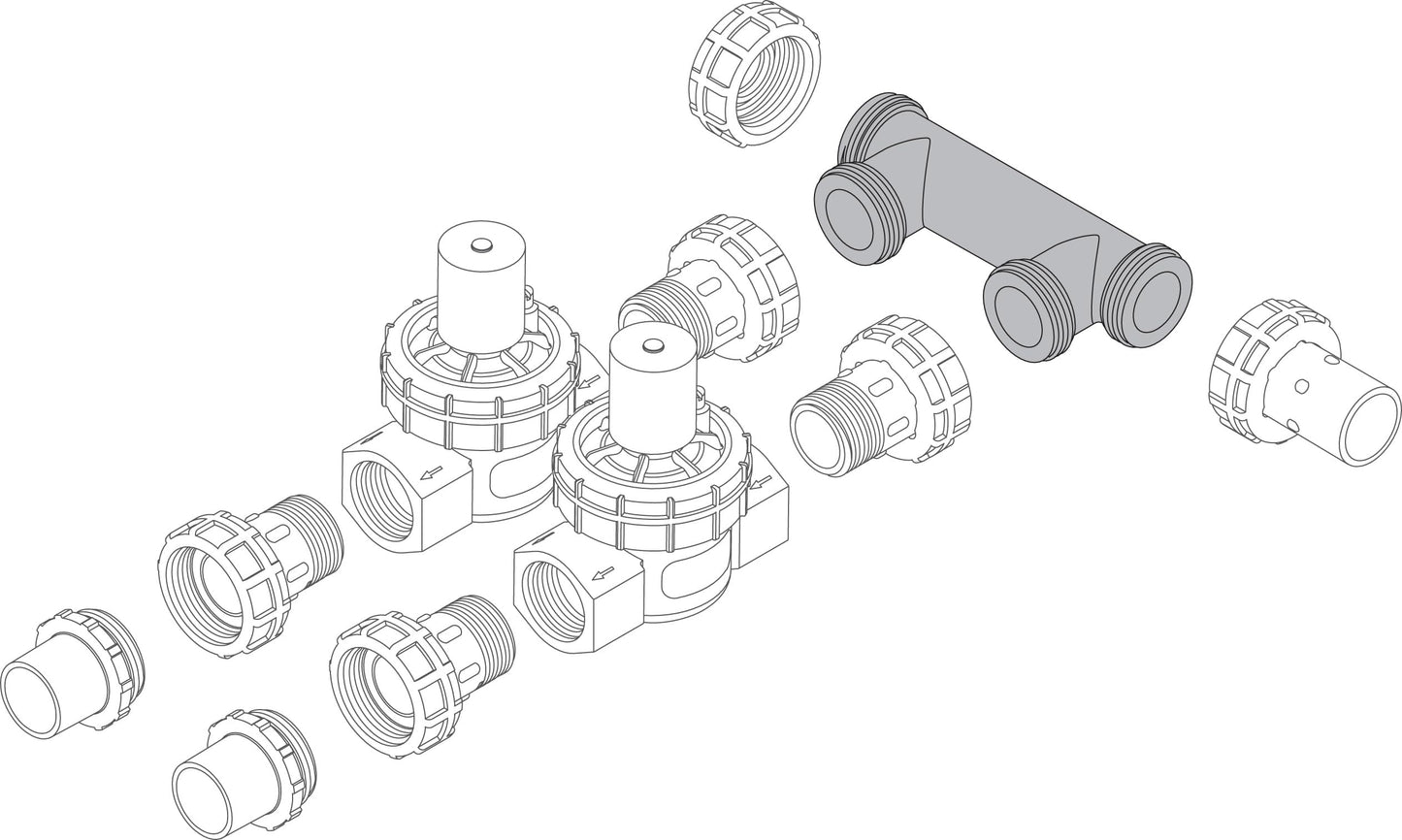 Orbit 57182 2-Port Irrigation Valve Manifold System