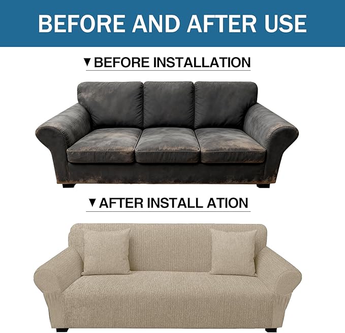 Sofa Slipcover with 2 Pillow Cover
