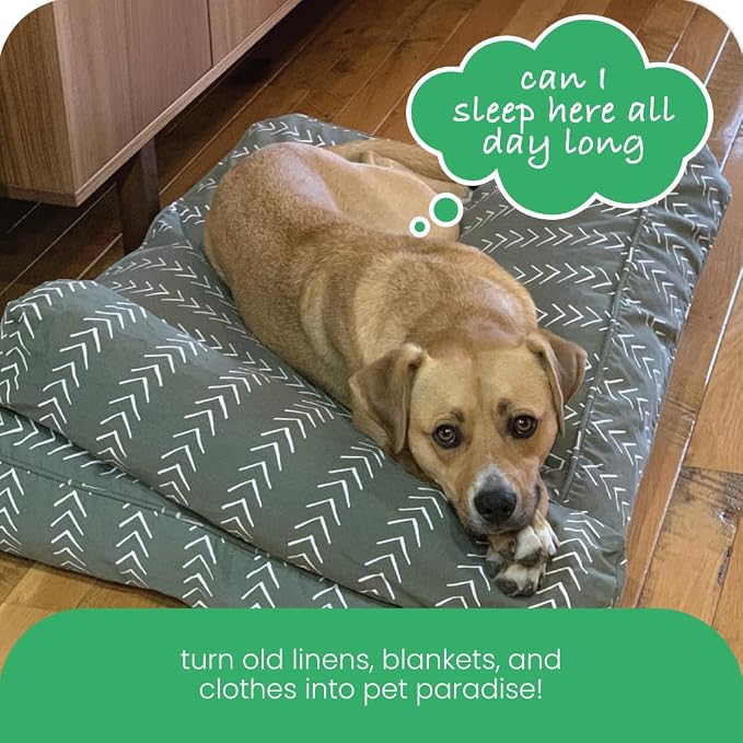 Molly Mutt Forever Young Dog Bed Duvet Cover, GOTS-Certified 100% Organic Cotton Canvas Cover for Dog, Puppy, or Cat Bed, Durable, Washable, and Free of Harmful Chemicals, Round, 36"x5"