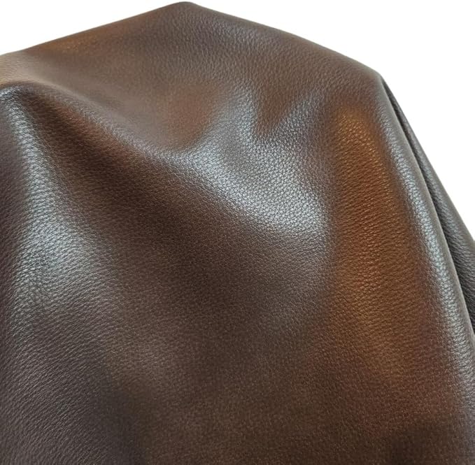 NAT Leathers | Cacao Brown Pebblegrain Soft Faux Vegan Leather PU | 4 Yards Cut