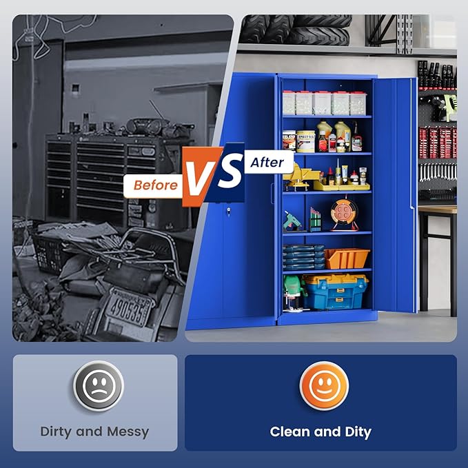 Yizosh Metal Garage Storage Cabinet
