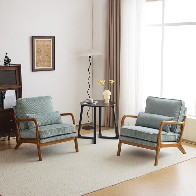 Karl home Mid-Century Modern Accent Chair, Living Room Chairs