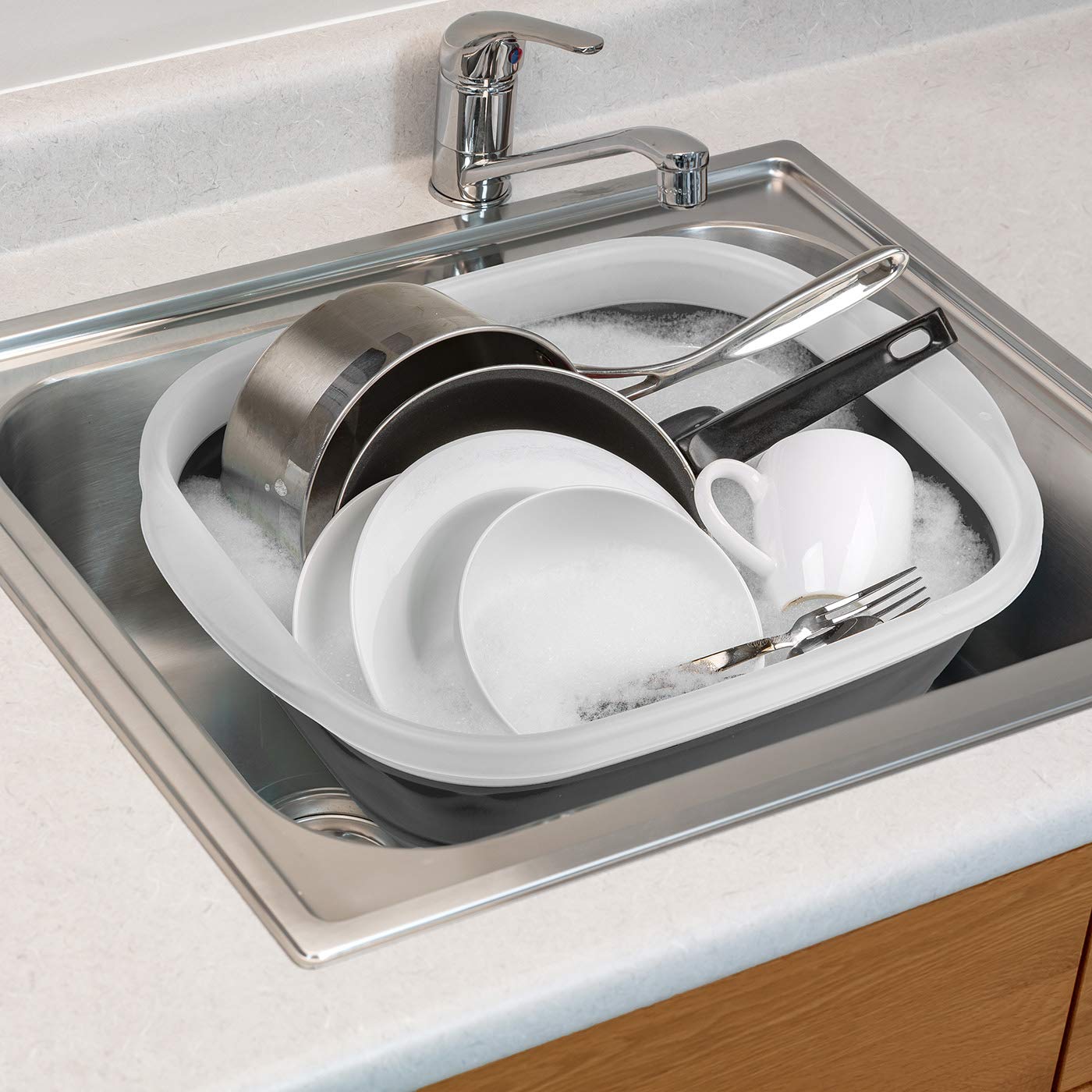 PREPWORKS Large Collapsible Tub, Gray