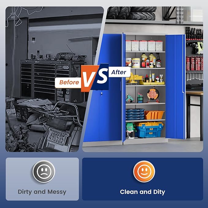 Yizosh Metal Garage Storage Cabinet