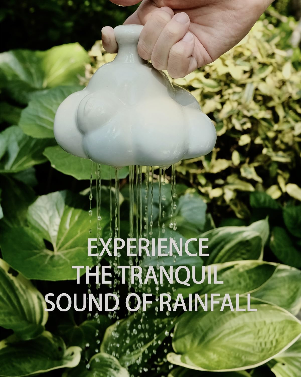 Cute Ceramic Watering Can for Indoor and Outdoor Plants, Rain Cloud Watering Bell Thumb Pot, Small Watering Can for Garden Decoration