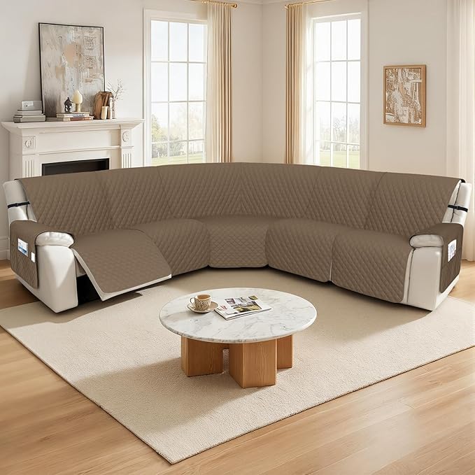 Arfntevss Recliner Sectional Couch Covers 1OO% Waterproof L Shape Sofa Cover