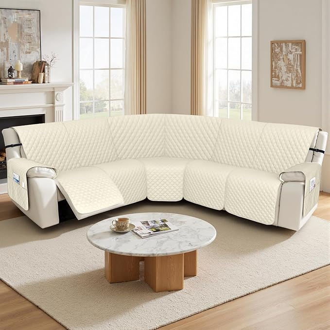 Arfntevss Recliner Sectional Couch Covers 1OO% Waterproof L Shape Sofa Cover