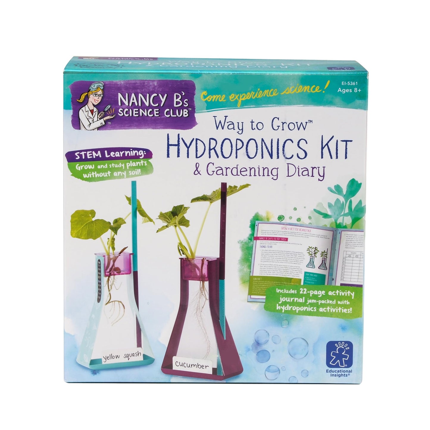 Educational Insights Nancy B's Science Club Way to Grow Hydroponics Kit & Gardening Diary