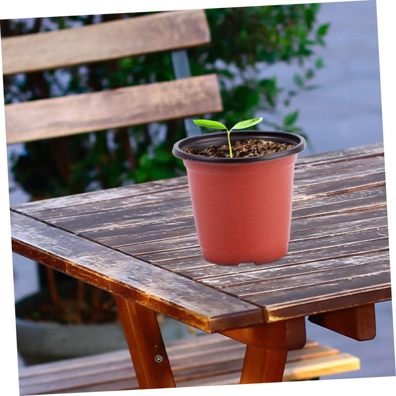 FONDOTIN 120pcs Seedling Nursery Pots with Drainage, Dual-Color Plastic Planting Cups for Strawberry Cuttings, Small Breathable Garden Containers for Seed Starting and Transplanting