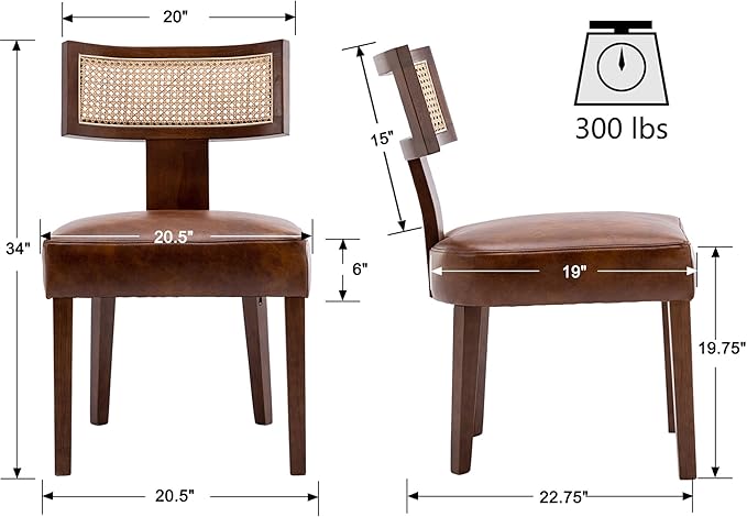 VESCASA Faux Leather Upholstered Dining Chairs