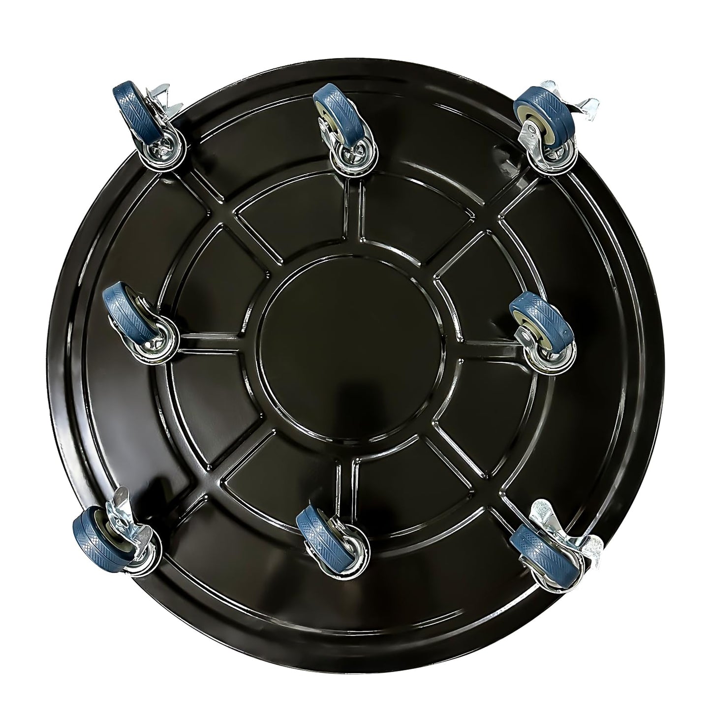 Kaoolaa Plant Caddy with Wheels 20 Inch 1 Pack, Heavy Duty Metal Plant Stand & Dolly with Lockable Casters, Holds 310 lbs for Indoor Outdoor Large Flower Pots, Black