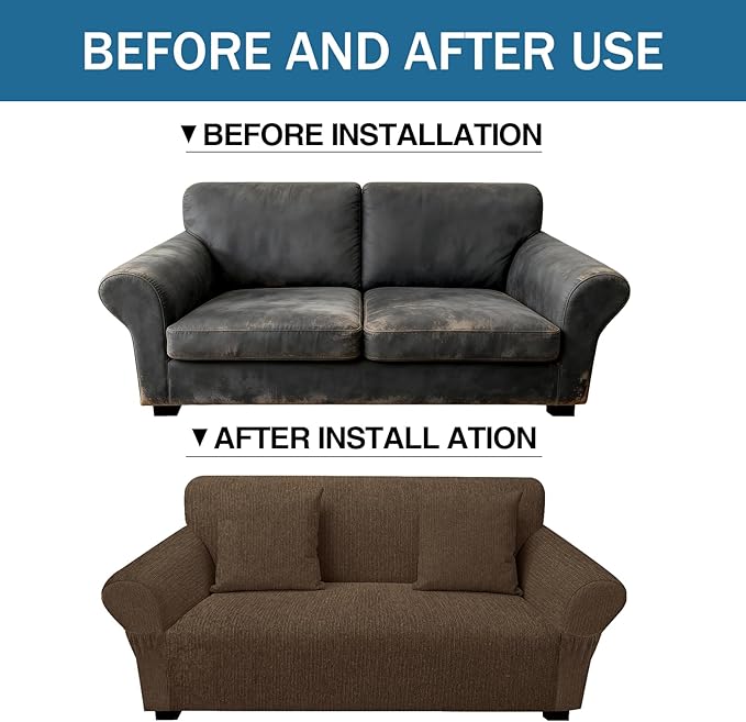 Loveseat Slipcover with 2 Pillow Cover