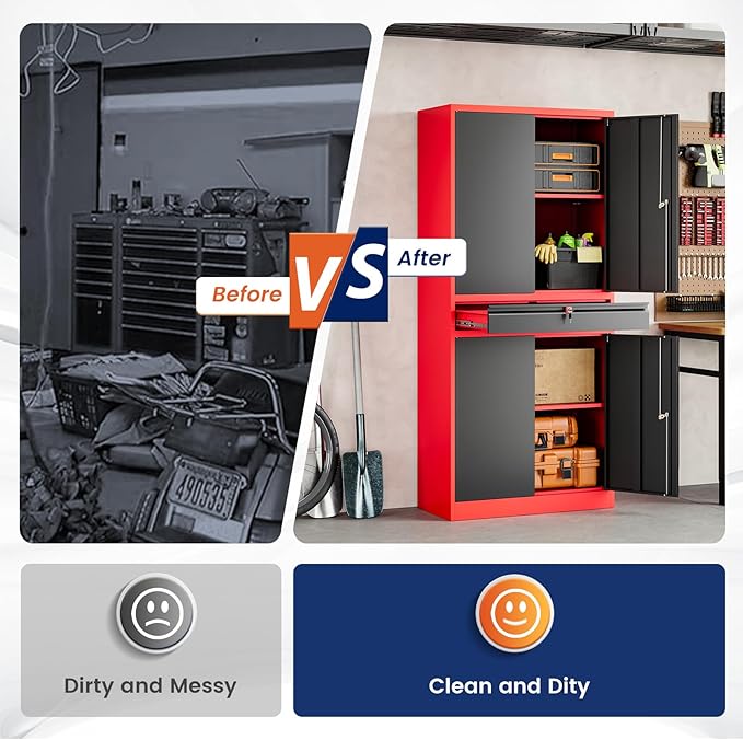 Yizosh Metal Garage Storage Cabinet