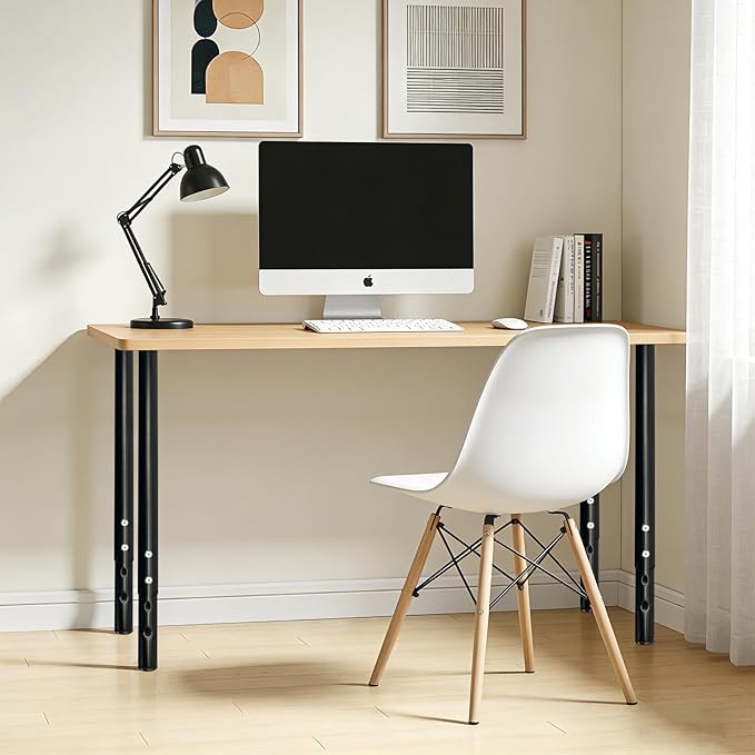 QLLY Adjustable Metal Table Leg, 24-40 inch, Home Office DIY Desk Leg,