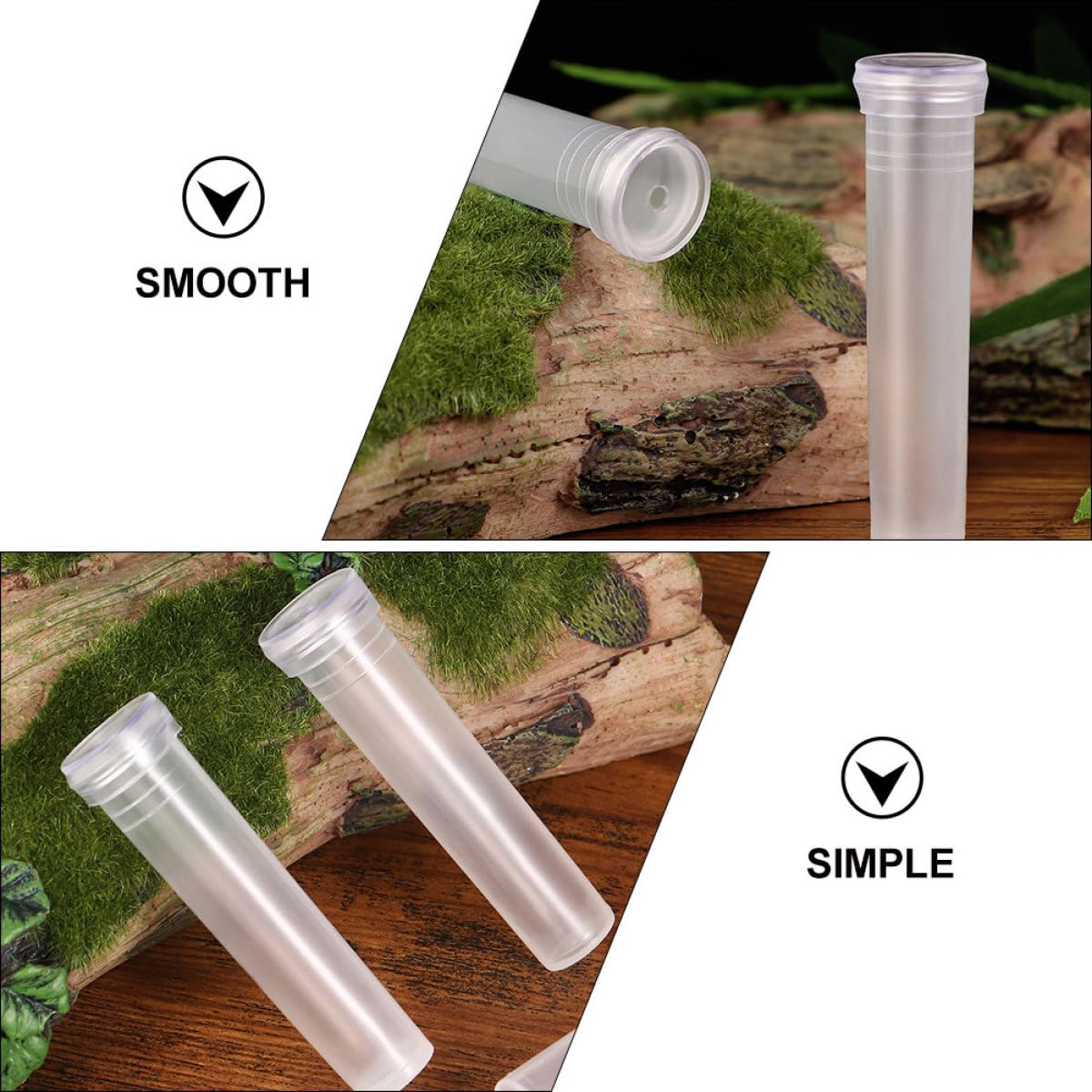 HOMOCONO 100pcs Small Hydroponic Plant Vases Glass Flower Propagation Tubes for Office Desktop Terrarium Plant Supply