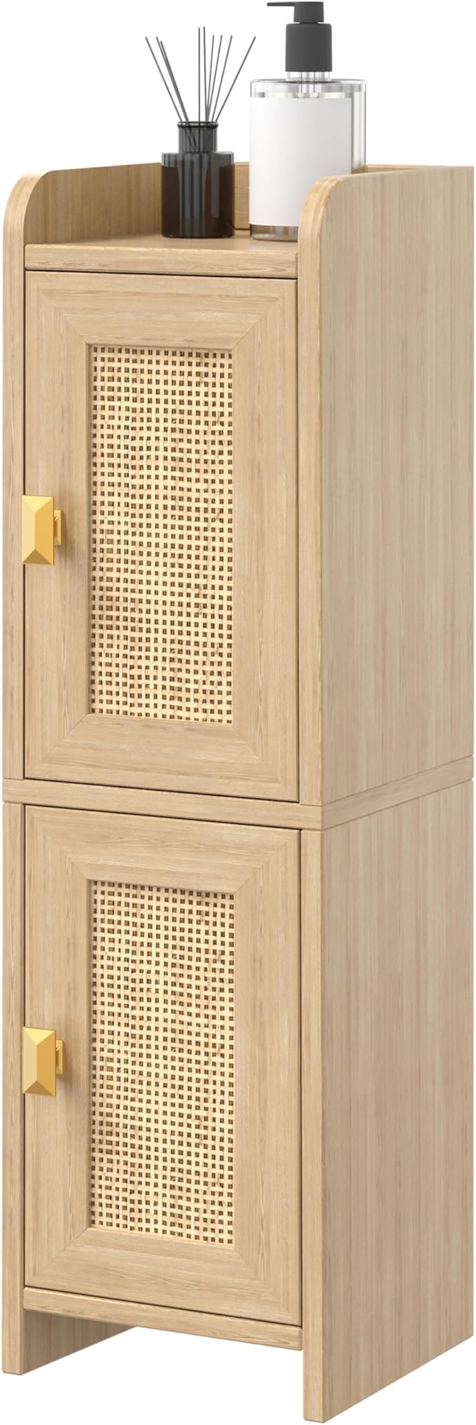 Akxomel Rattan Small Bathroom Cabinet