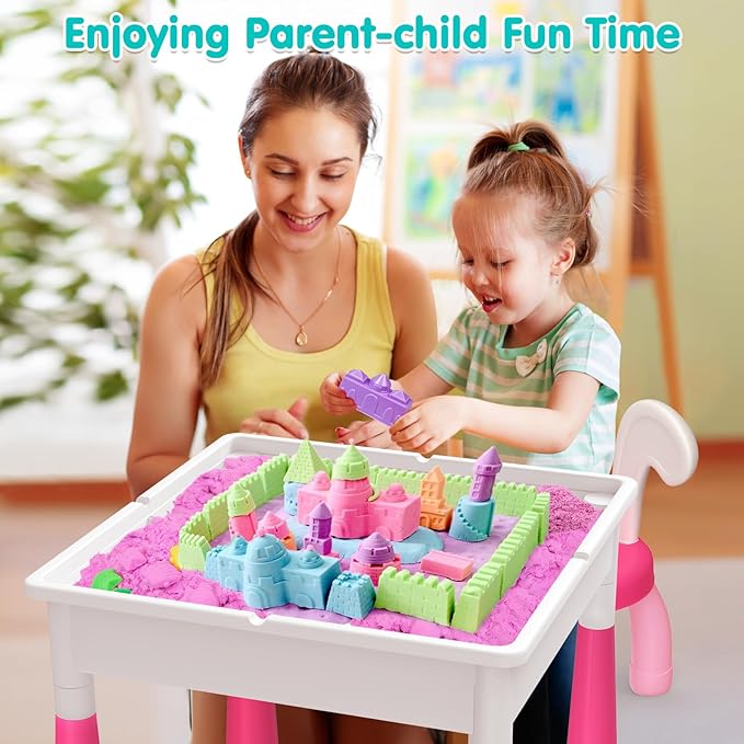 arscniek Toddlers Activity Table 7 in 1 Kids Activity Tables and Chairs Set