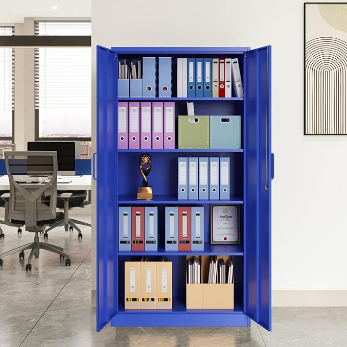 Metal Garage Storage Cabinet, Lockable Metal Cabinet