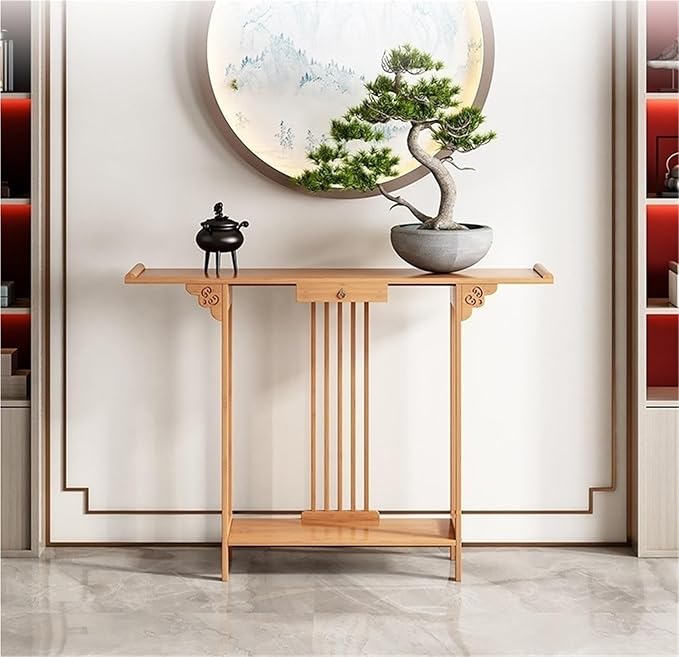 Natural Bamboo Console Table