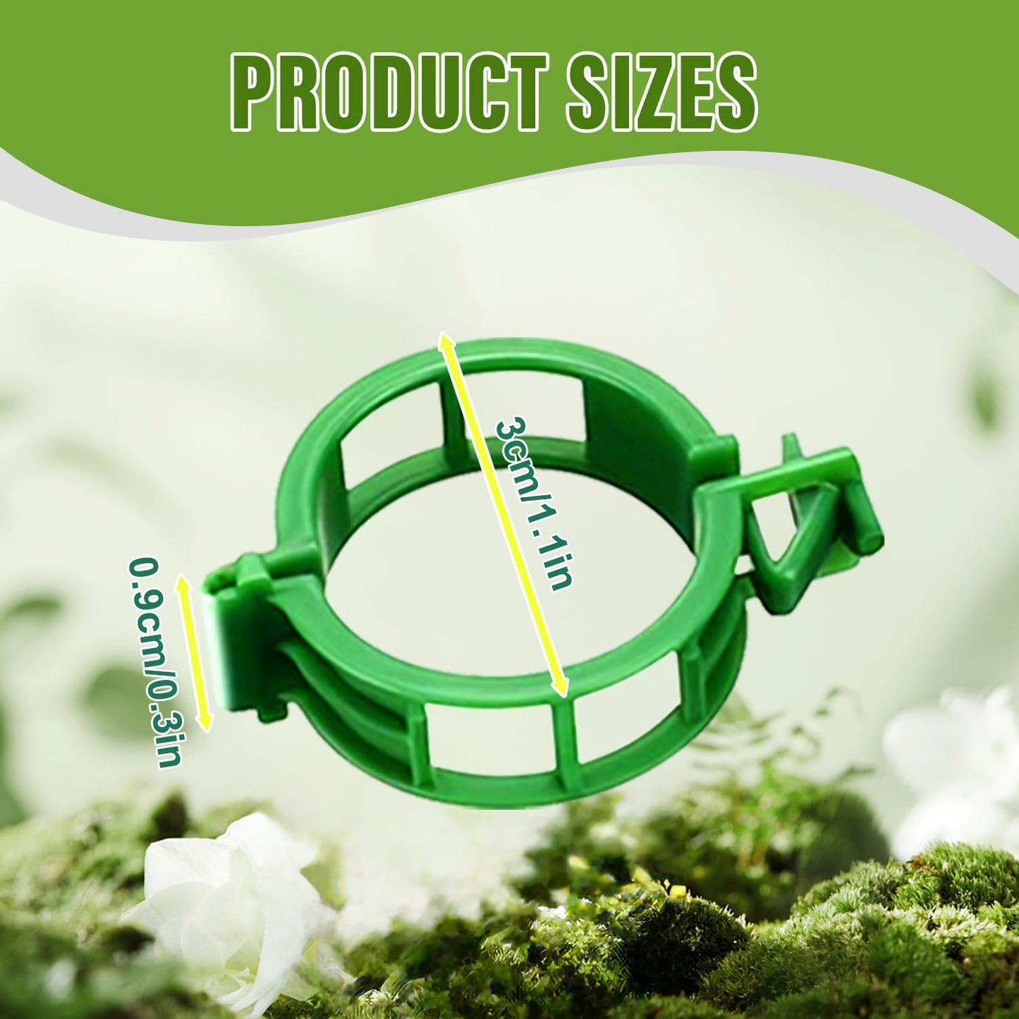 Secured Plastic Plant Clip, 2026 Upgrade Plant Fixing Clips for Climbing Plants Plastic Support for Garden,Reusable Plastic Trellis Clips Tomato Grape Vine Vegetables Plant Fixing Clips (200, Green)