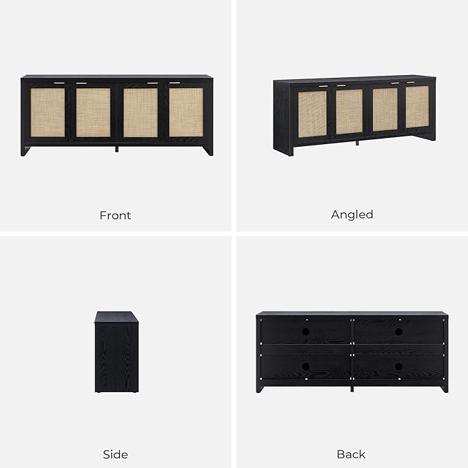 SICOTAS TV Stand for Living Room Boho Entertainment Center for Bedroom