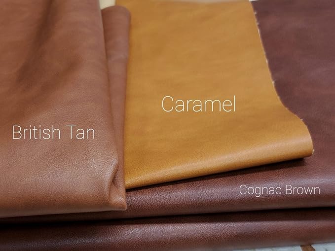 NAT Leathers | Swatches of Browns and tans Colors of Our Faux Vegan Leather by