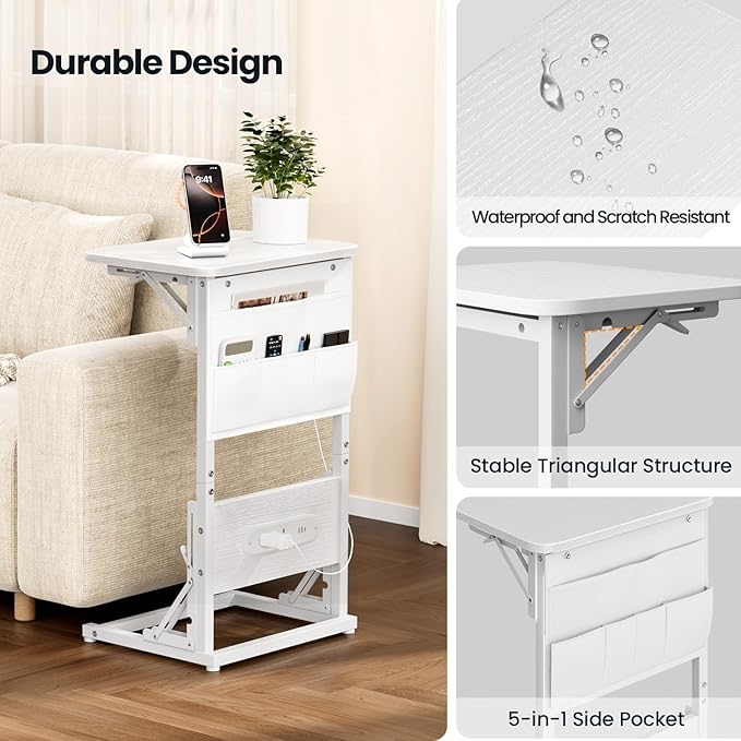 HLDIRECT C Shaped End Table