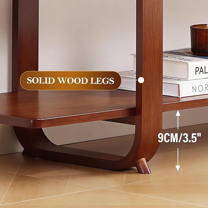 Tiita TV Stand with Storage for TVs up to 65'', Bamboo TV Console Entertainment