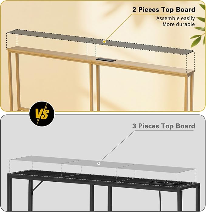 VASMIA 70.9 Inch Narrow Console Table
