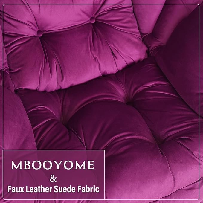 MBOOYOME Lazy Chair with Folding Ottoman, Modern Accent Armchair with Armrests