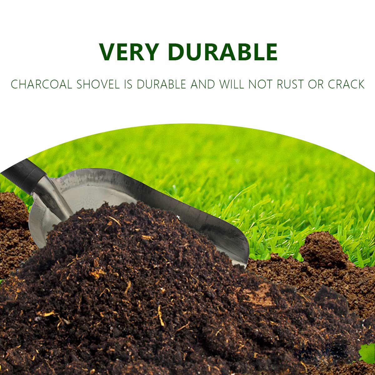 Garden Hand Shovel 11.8" x 4.5" Soil Scoop Stainless Steel Transplanter Trowel Bend Proof Garden Tools Loose Multi Function Shovel Coal Shovel for Transplanting Weeding Digging Planting
